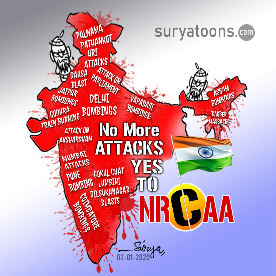 No More Attacks On India Yes For Nrc Caa Suryatoons.com 