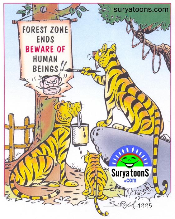 Tigers Color Chips Cartoon 1995 Suryatoons